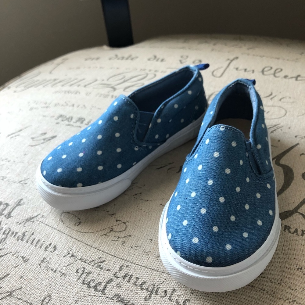 Polka Dot Slip on Girls Shoes Size 8 toddler